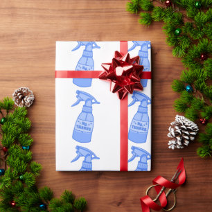 No, Thanks. Spray Bottle Sassy Humour Wrapping Paper