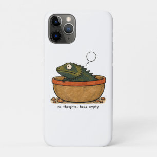 No Thoughts Head Empty Bearded Dragon Art Case-Mate iPhone Case