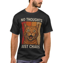 No Thoughts Just Chaos Orange Cat Meme Design