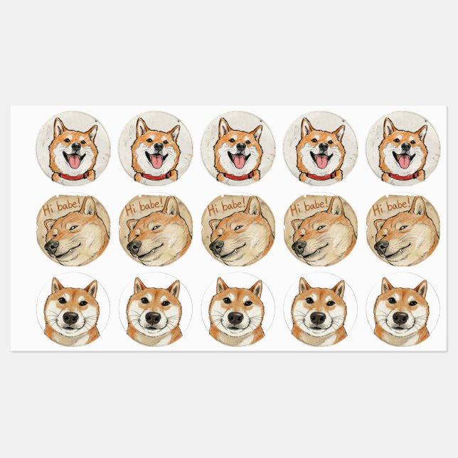 No Thoughts, Just Vibes – Happy Shiba (Sheet)