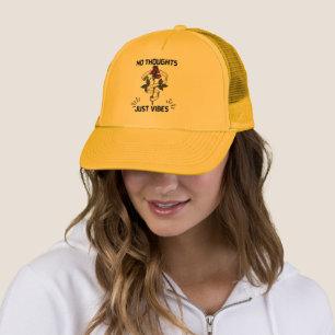 No Thoughts Just Vibes Trucker Hat