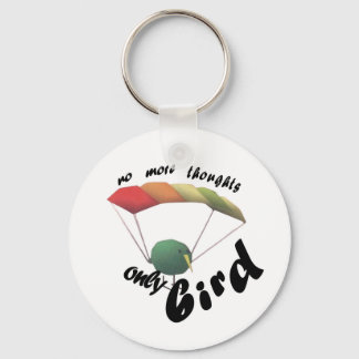 no thoughts only bird key ring