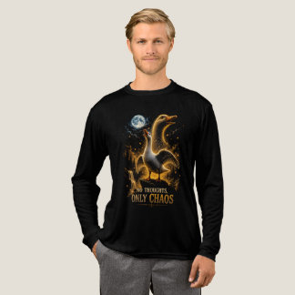 No Thoughts Only Chaos Funny Goose Gift Tri-Blend Shirt