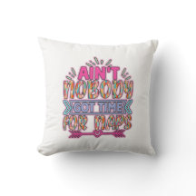 No Time for Naps Baby Throw Pillow