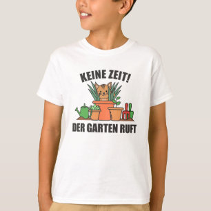 No Time The Garden Calls Gardener Cat Garden T-Shirt