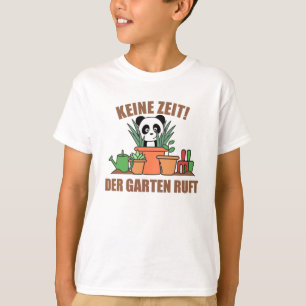 No Time The Garden Calls Gardener Panda Garden T-Shirt