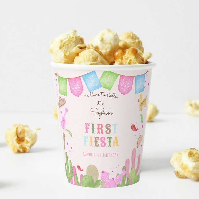 No time to siesta fiesta mexican first birthday paper cups (Creator Uploaded)