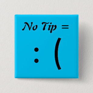 No Tip =, : ( 15 Cm Square Badge