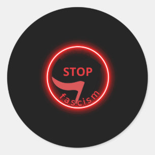No To Fascism Classic Round Sticker