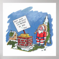 No To Santa matte poster