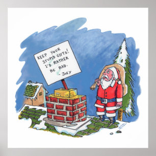 No To Santa matte poster