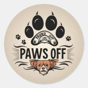 No Touch Zone Classic Round Sticker