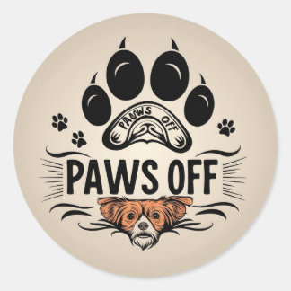 No Touch Zone Classic Round Sticker