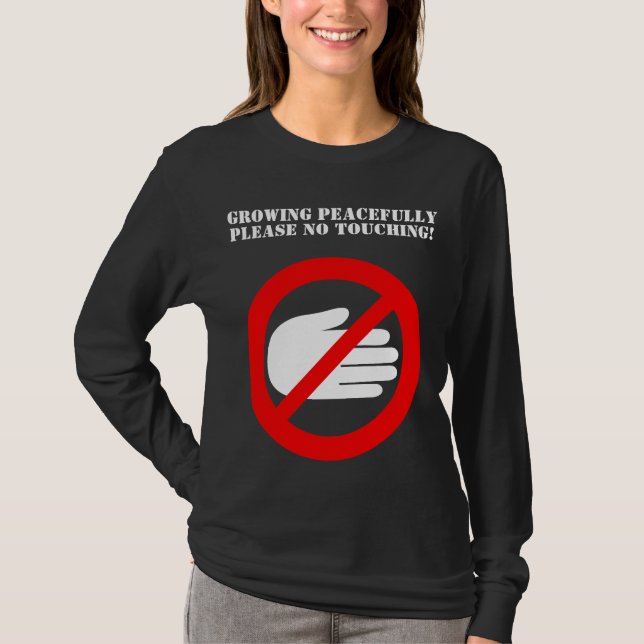 No touching please maternity t-shirt (Front)