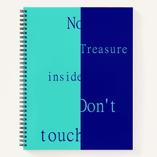 No Treasure Inside – Don't Touch  Notebook (Front)