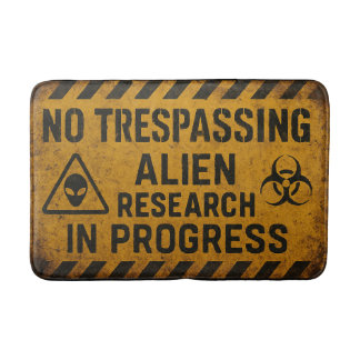 No Trespassing Bath Mat