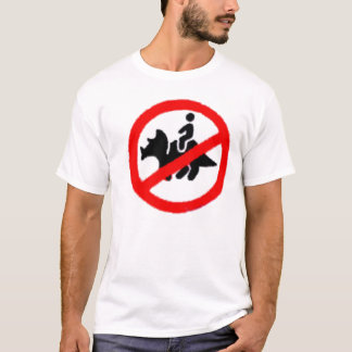No Triceratops Riding Zone T-Shirt