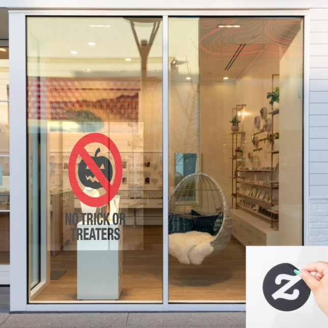 No Trick Or Treaters Anti Halloween Motif 1 (Store Window)