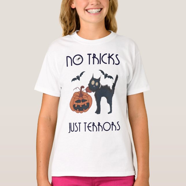No tricks just terrors T-Shirt (Front)