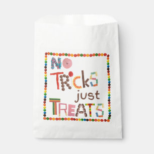 No Tricks just Treats Candy for Halloween Favour Bags