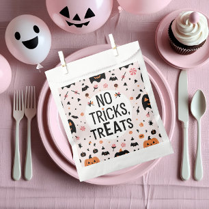 No Tricks, Just Treats   Cute Pastel Halloween  Favour Bags