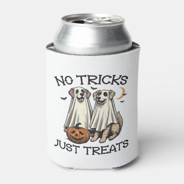 No Tricks Just Treats Dog Halloween Shirt Classic  Can Cooler (Can Front)