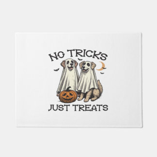 No Tricks Just Treats Dog Halloween Shirt Classic  Doormat