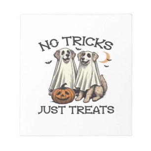No Tricks Just Treats Dog Halloween Shirt Classic Notepad