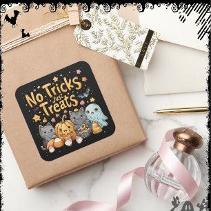 No Tricks Just Treats ExDesigner Halloween Square Sticker