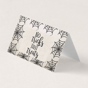 No Tricks Just Treats Halloween Bag Topper  Business Card