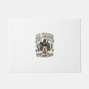 No Tricks Just Treats Halloween Dachshund Ghost De Doormat