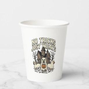 No Tricks Just Treats Halloween Dachshund Ghost De Paper Cups