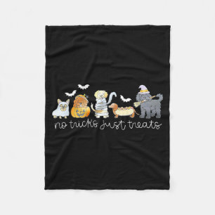 No Tricks Just Treats Halloween Dogs Fleece Blanket