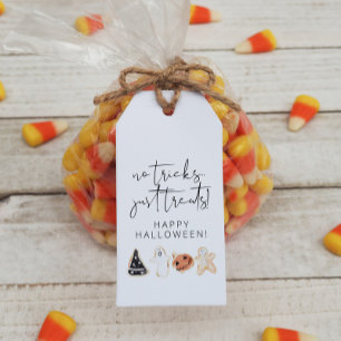 No Tricks Just Treats Halloween Favour Tag