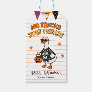 No Tricks Just Treats Halloween Favour Tags