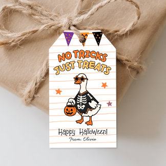 No Tricks Just Treats Halloween Favour Tags