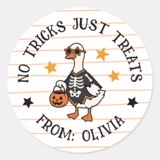 No Tricks Just Trick Halloween Gift Sticker