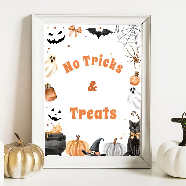 " No Tricks & Treats" Boo Cute Ghost Game Poster (Creator Uploaded)