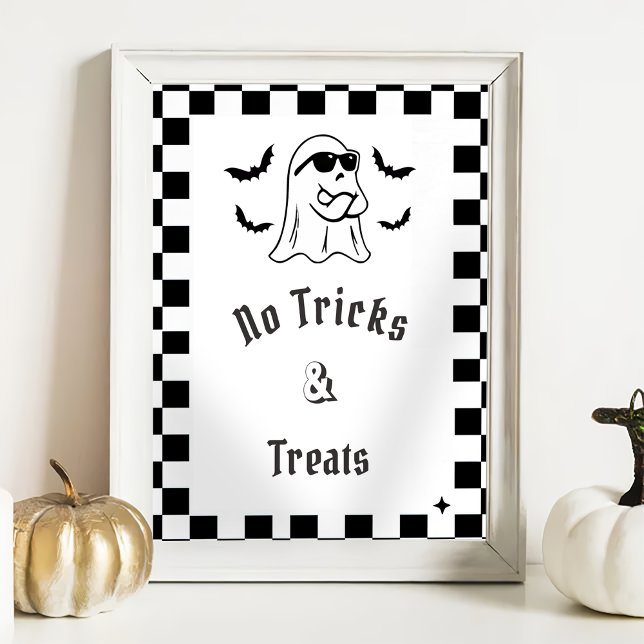 " No Tricks & Treats" Boo Funny Baby Shower Game Poster (Creator Uploaded)