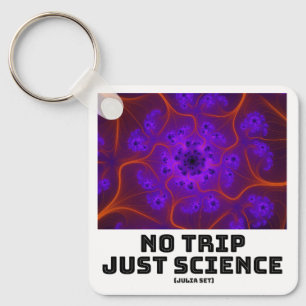 No Trip Just Science Mandelbrot Julia Set Fractal  Key Ring