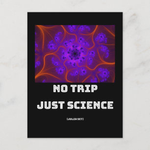 No Trip Just Science Mandelbrot Julia Set Fractal Postcard