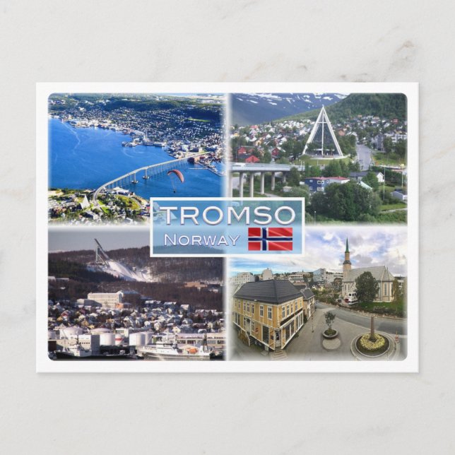 NO Tromso - Aerial View - Artic Cathedral - Postcard (Front)
