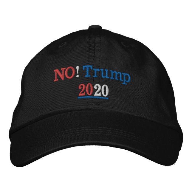No! Trump 2020 Embroidered Hat (Front)