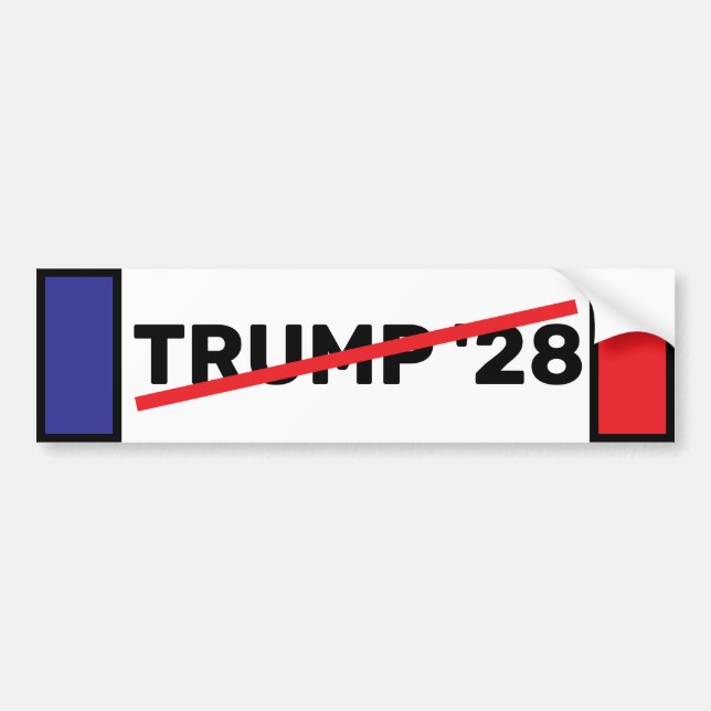 No TRUMP 28 Bumper Sticker (Front)