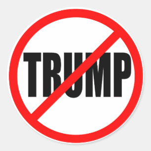 "NO TRUMP" CLASSIC ROUND STICKER
