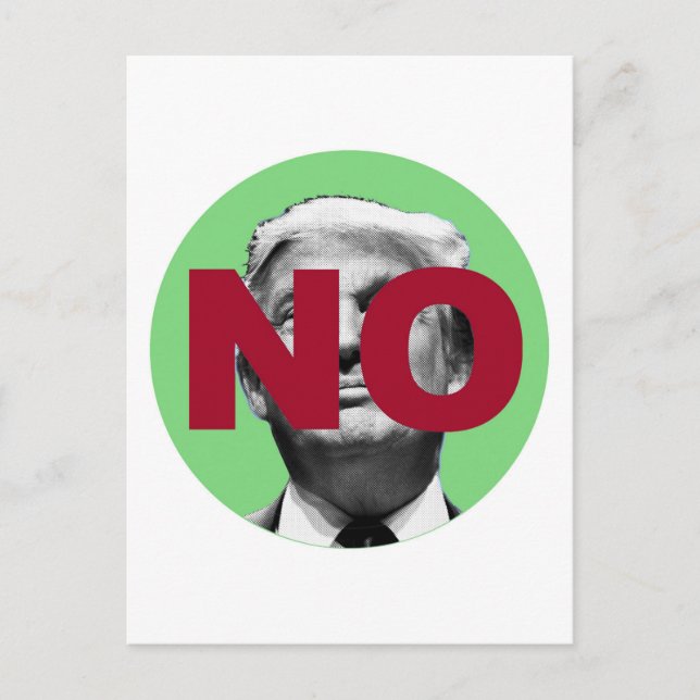 No Trump (Green and Red) Postcard (Front)
