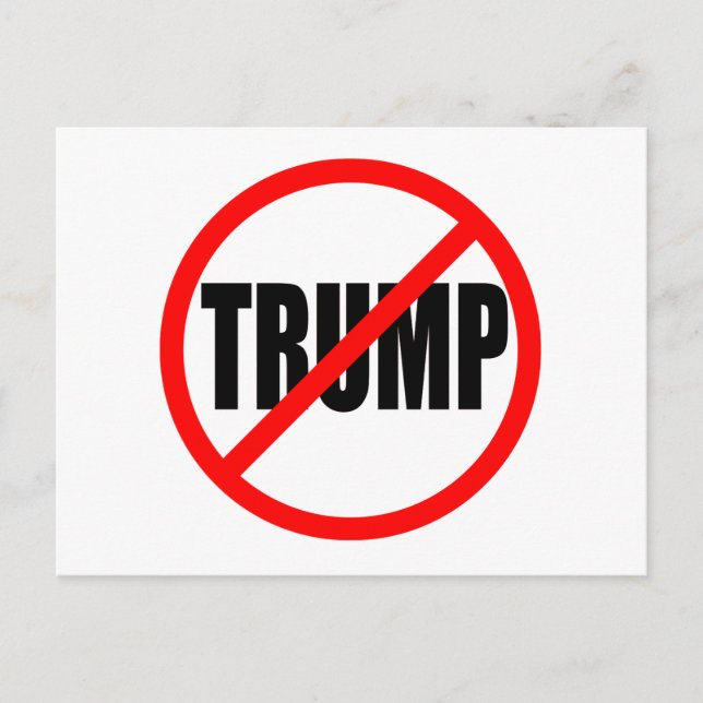 "NO TRUMP" POSTCARD (Front)