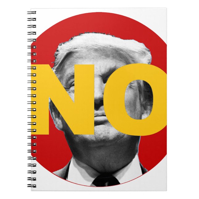 No Trump (Red and Yellow) Spiral Notebook (Front)