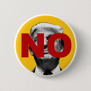 No Trump (Yellow and Red) 6 Cm Round Badge