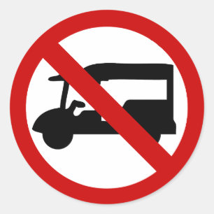 NO Tuk-Tuk TAXI ⚠ Thai Road Sign ⚠ Classic Round Sticker